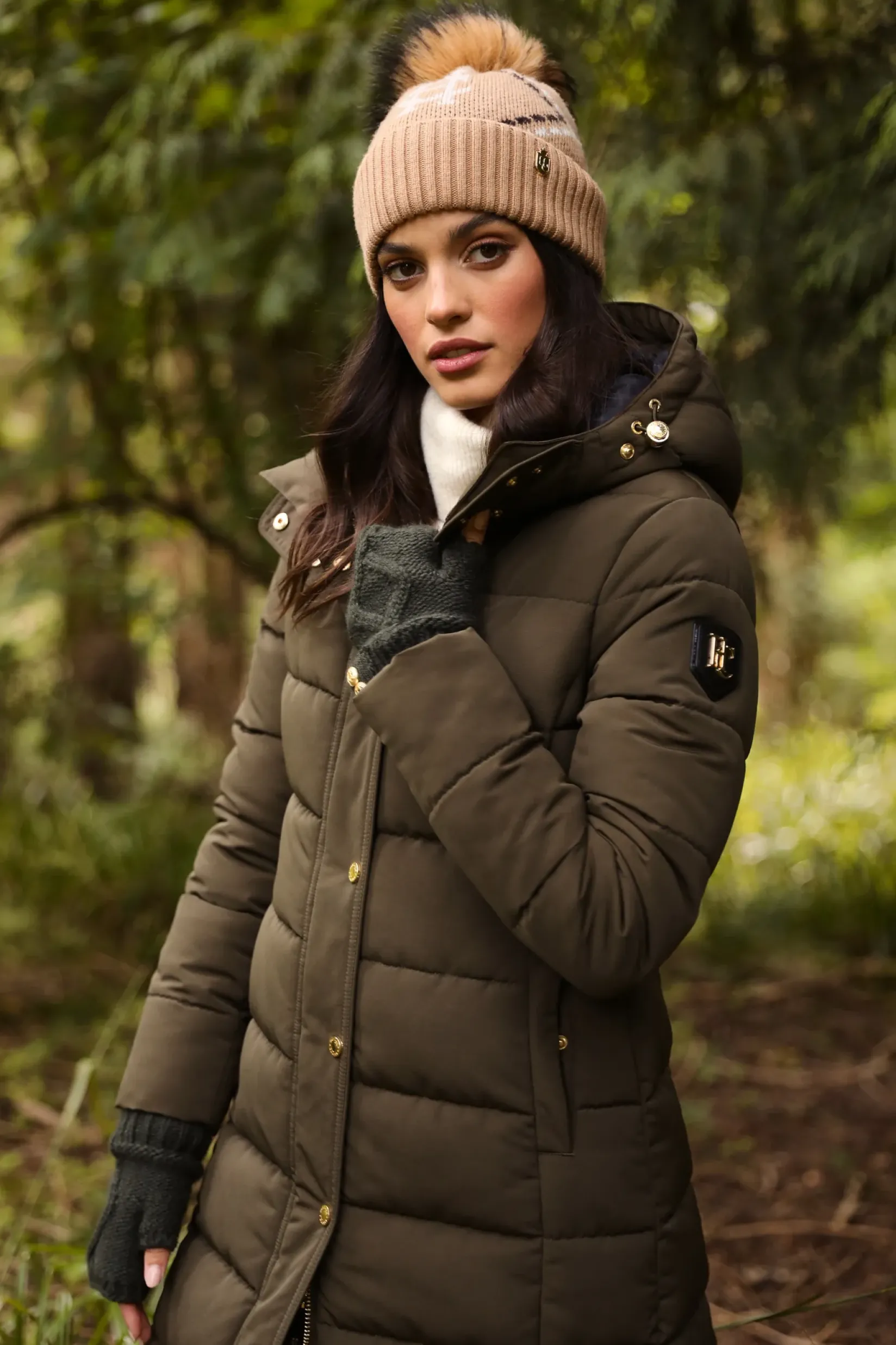 Holland Cooper The Perfect Gesture|Accessories-Cortina Fingerless Gloves Fern Green