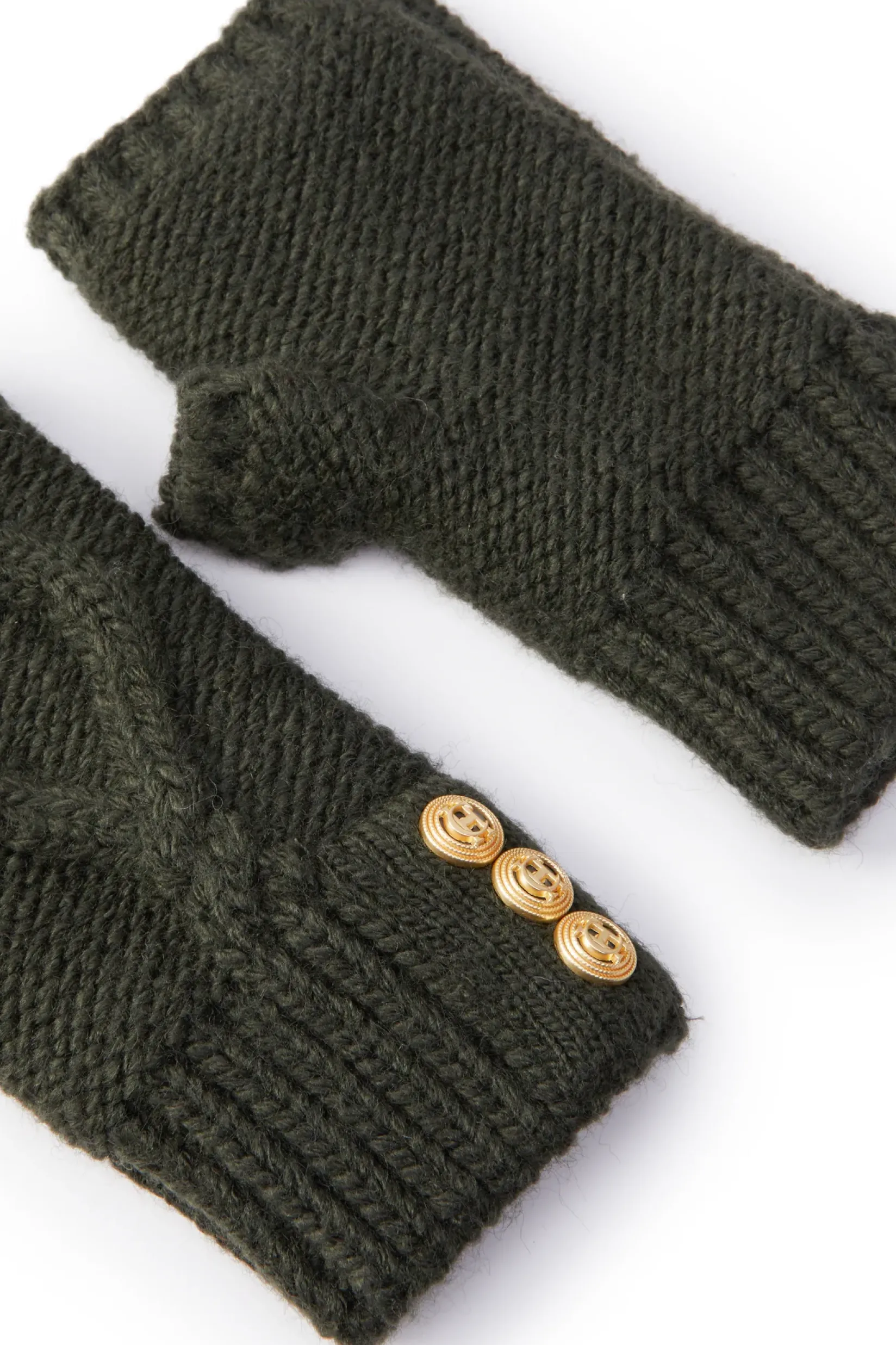 Holland Cooper The Perfect Gesture|Accessories-Cortina Fingerless Gloves Fern Green