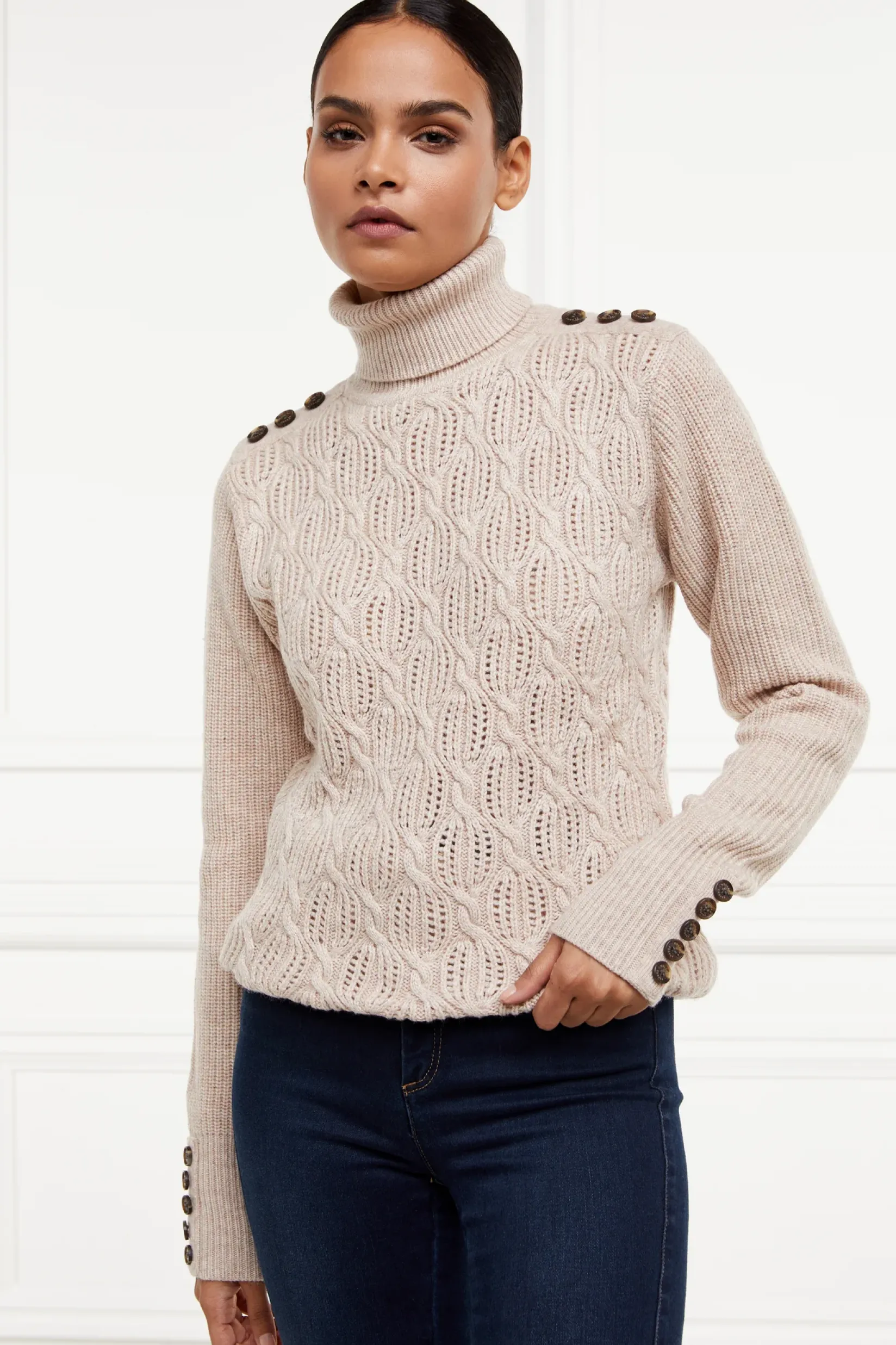 Holland Cooper Knitwear|Country Collection-Cotswold Roll Neck Knit