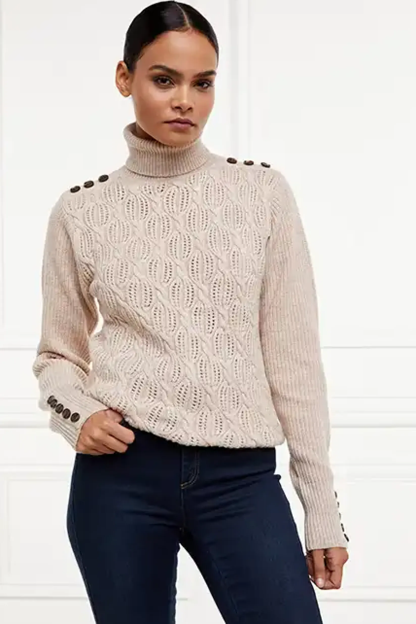 Holland Cooper Knitwear|Country Collection-Cotswold Roll Neck Knit