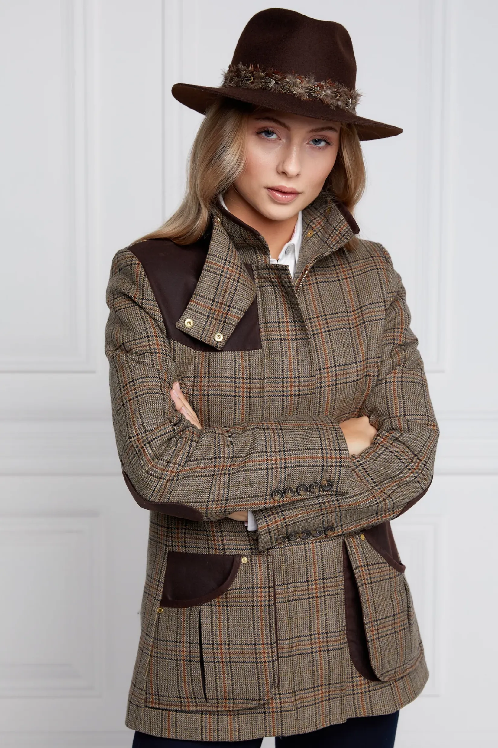 Holland Cooper Jackets|In Stock Tailoring-Country Classic Jacket Bourbon Tweed