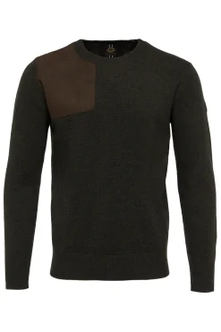Holland Cooper Gifts For Him|Knitwear-Country Crew Neck Knit Moss