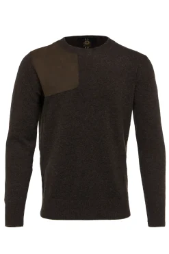 Holland Cooper Knitwear|Shop By Product-Country Crew Neck Knit Chocolate