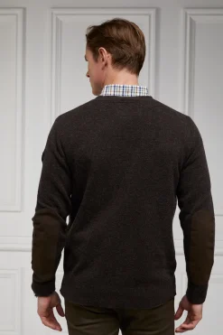 Holland Cooper Knitwear|Shop By Product-Country Crew Neck Knit Chocolate