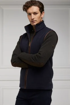 Holland Cooper Gifts For Him|Fleeces-Country Fleece Gilet Ink Navy