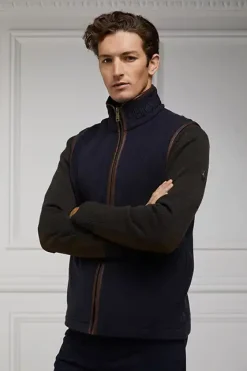 Holland Cooper Gifts For Him|Fleeces-Country Fleece Gilet Ink Navy