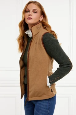 Holland Cooper Shop By Product|Fleeces-Country Fleece Gilet Coffee