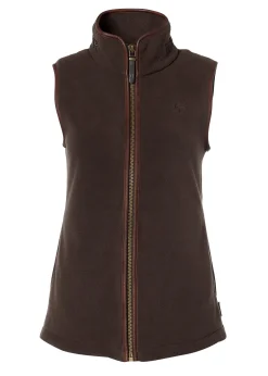 Holland Cooper Gilets|Shop By Product-Country Fleece Gilet Chocolate