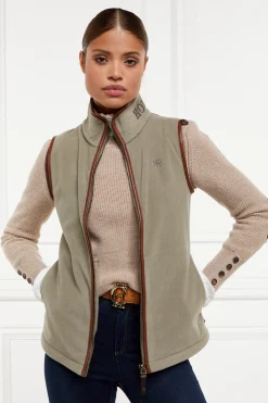 Holland Cooper Gilets|Shop By Product-Country Fleece Gilet Sage