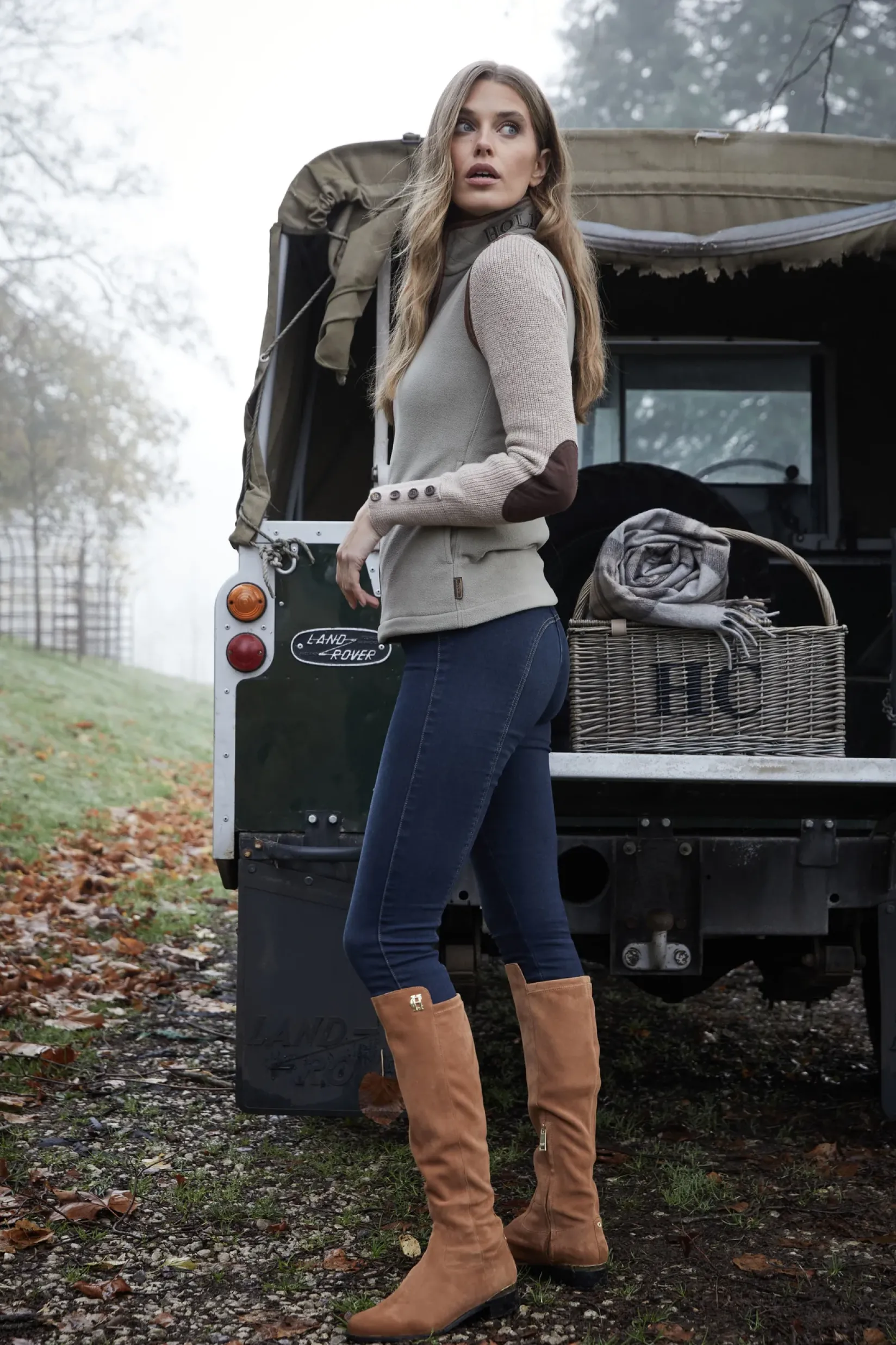 Holland Cooper Gilets|Shop By Product-Country Fleece Gilet Sage