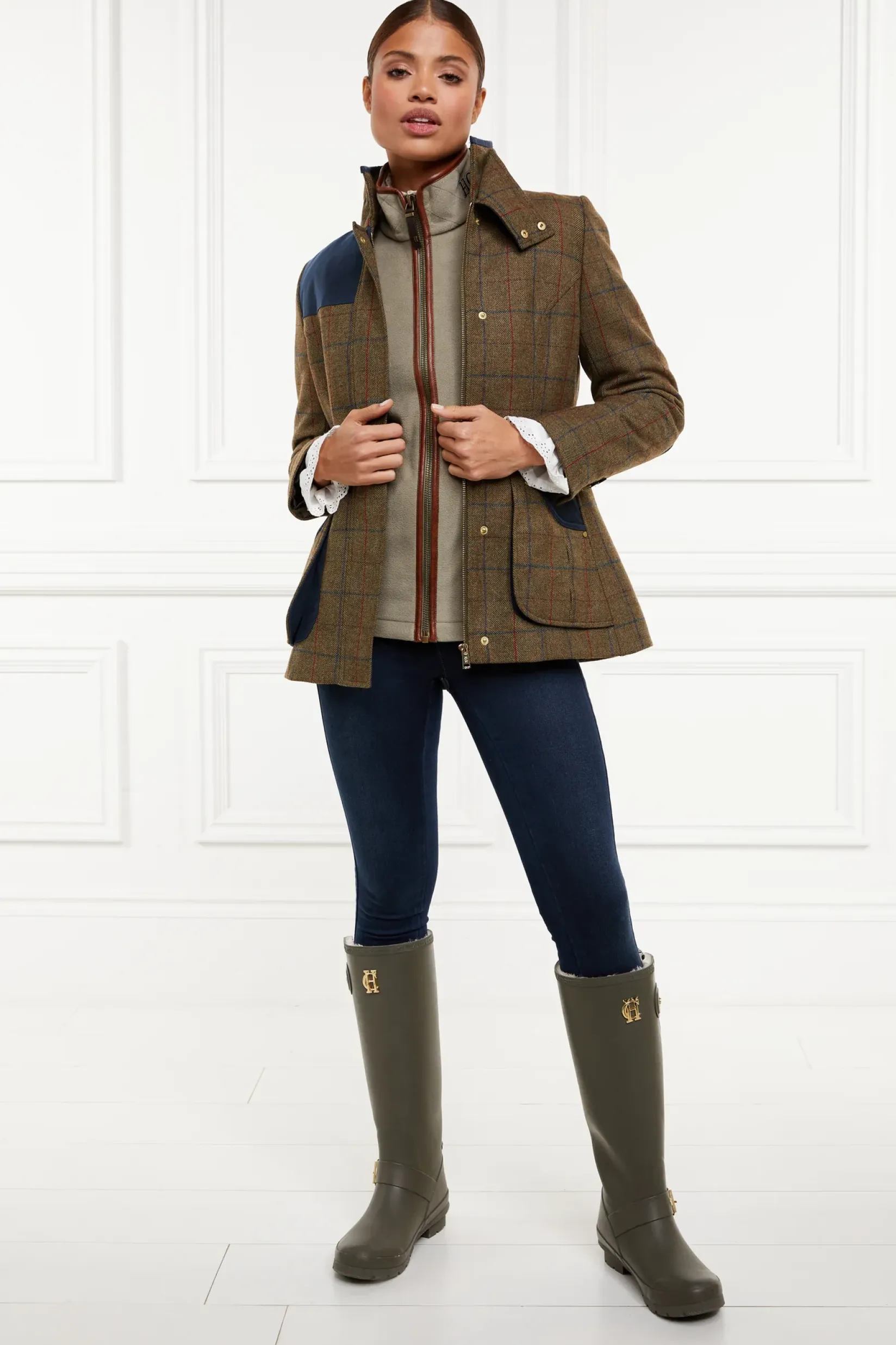 Holland Cooper Gilets|Shop By Product-Country Fleece Gilet Sage