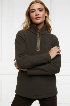 Holland Cooper Fleeces|Shop By Product-Country Fleece Half Zip Khaki