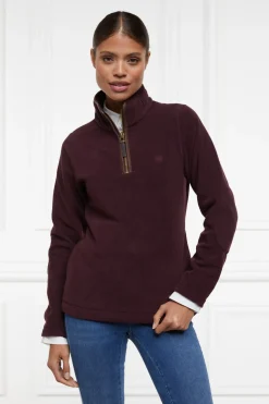 Holland Cooper Fleeces|Shop By Product-Country Fleece Half Zip Mulberry