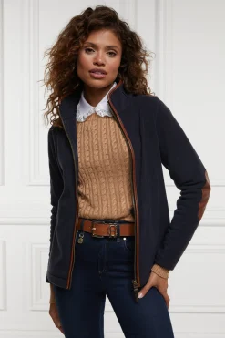 Holland Cooper Gifts For Her|Jackets-Country Fleece Jacket Ink Navy