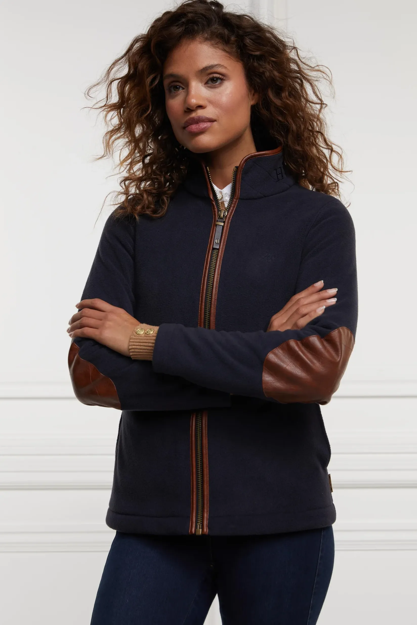 Holland Cooper Gifts For Her|Jackets-Country Fleece Jacket Ink Navy