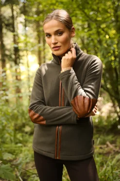 Holland Cooper Jackets|Shop By Product-Country Fleece Jacket Khaki