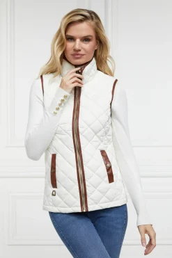 Holland Cooper Seasonal Inspiration|Gilets-Country Quilted Gilet Cream