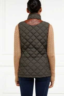 Holland Cooper Gilets|Country Collection-Country Quilted Gilet Heritage Khaki