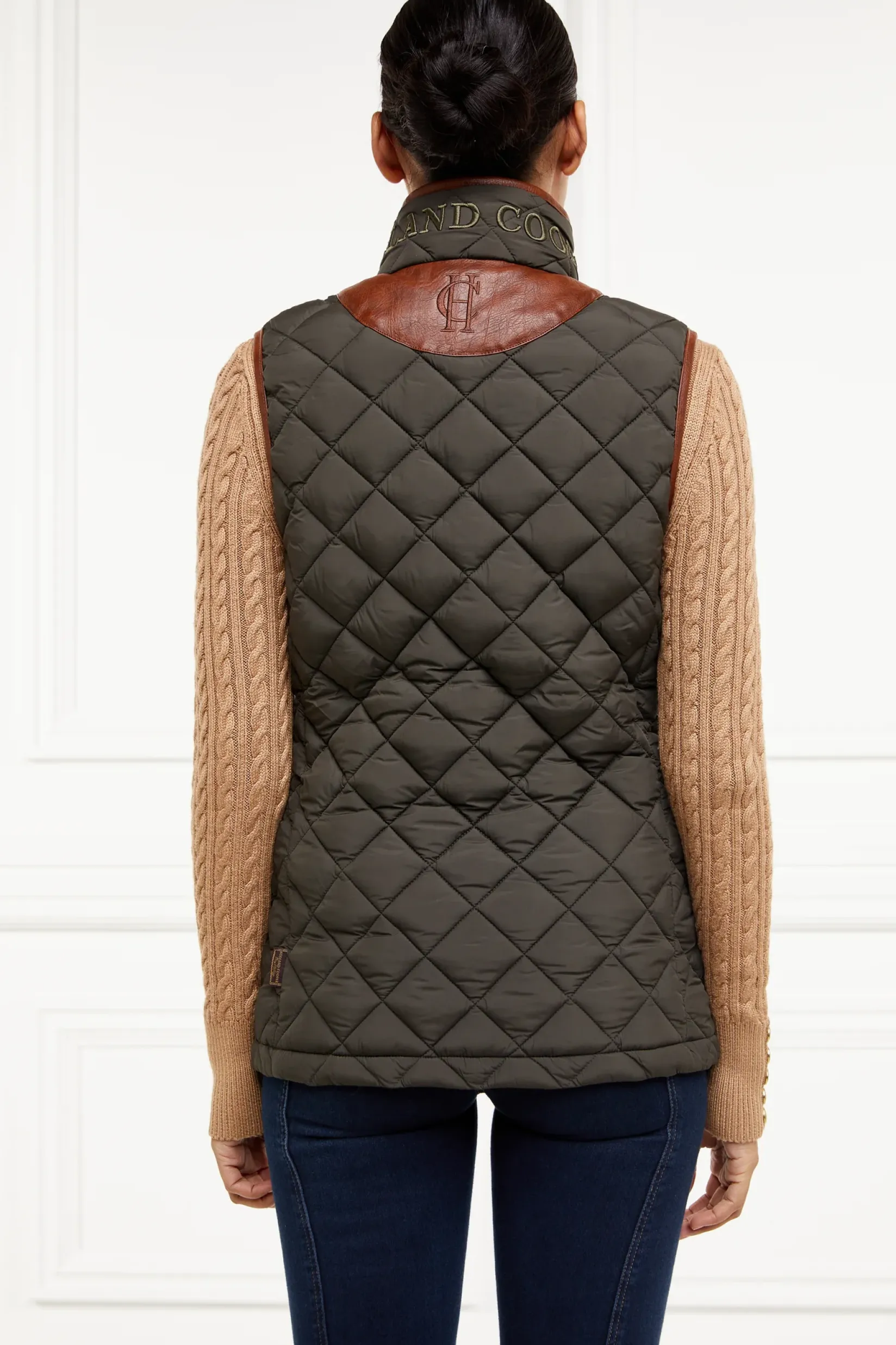 Holland Cooper Gilets|Country Collection-Country Quilted Gilet Heritage Khaki