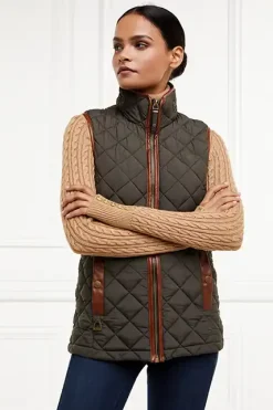 Holland Cooper Gilets|Country Collection-Country Quilted Gilet Heritage Khaki