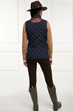 Holland Cooper Gilets-Country Quilted Gilet Ink Navy