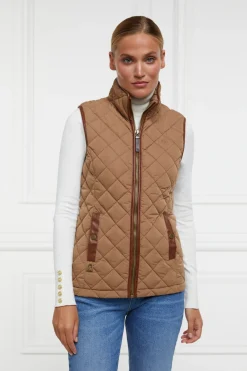 Holland Cooper Bestsellers|Gilets-Country Quilted Gilet Coffee