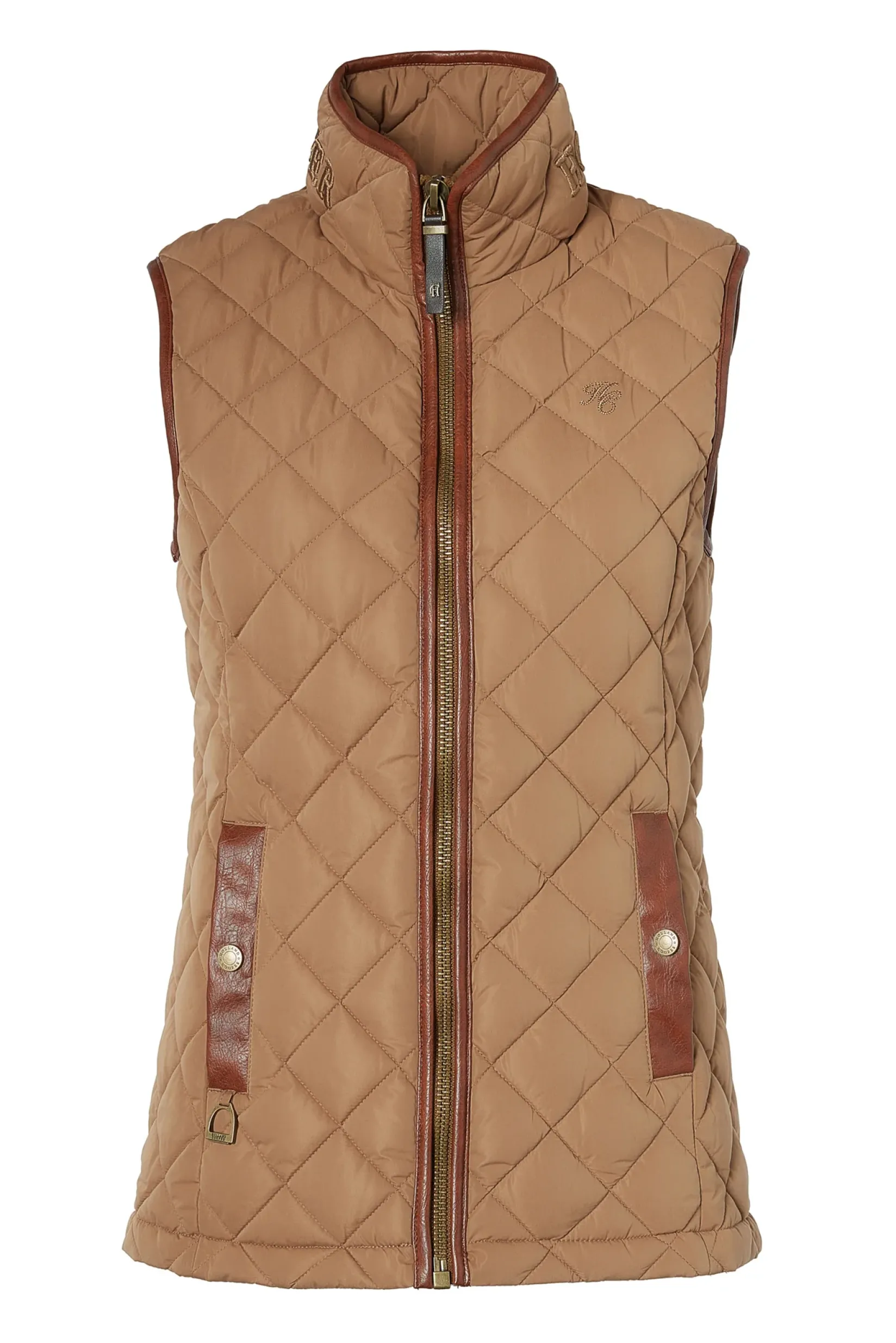 Holland Cooper Bestsellers|Gilets-Country Quilted Gilet Coffee