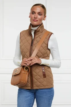 Holland Cooper Bestsellers|Gilets-Country Quilted Gilet Coffee