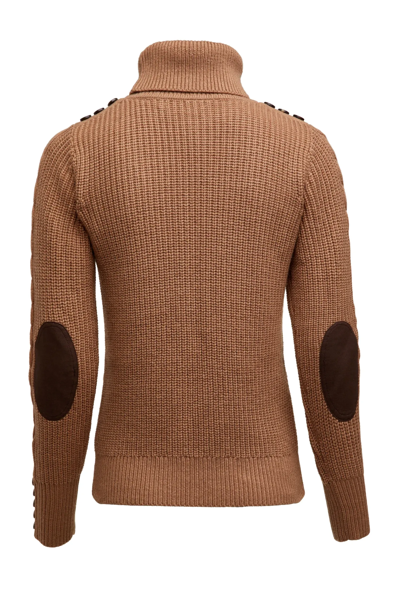 Holland Cooper Knitwear-Country Roll Neck Knit Caramel