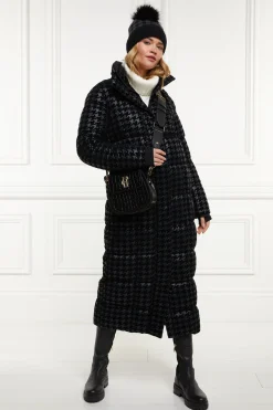 Holland Cooper Coats|Jade's Top Picks-Crawford Longline Coat Mono Houndstooth