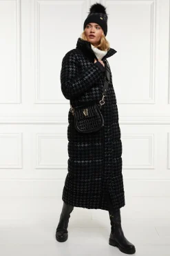 Holland Cooper Coats|Jade's Top Picks-Crawford Longline Coat Mono Houndstooth