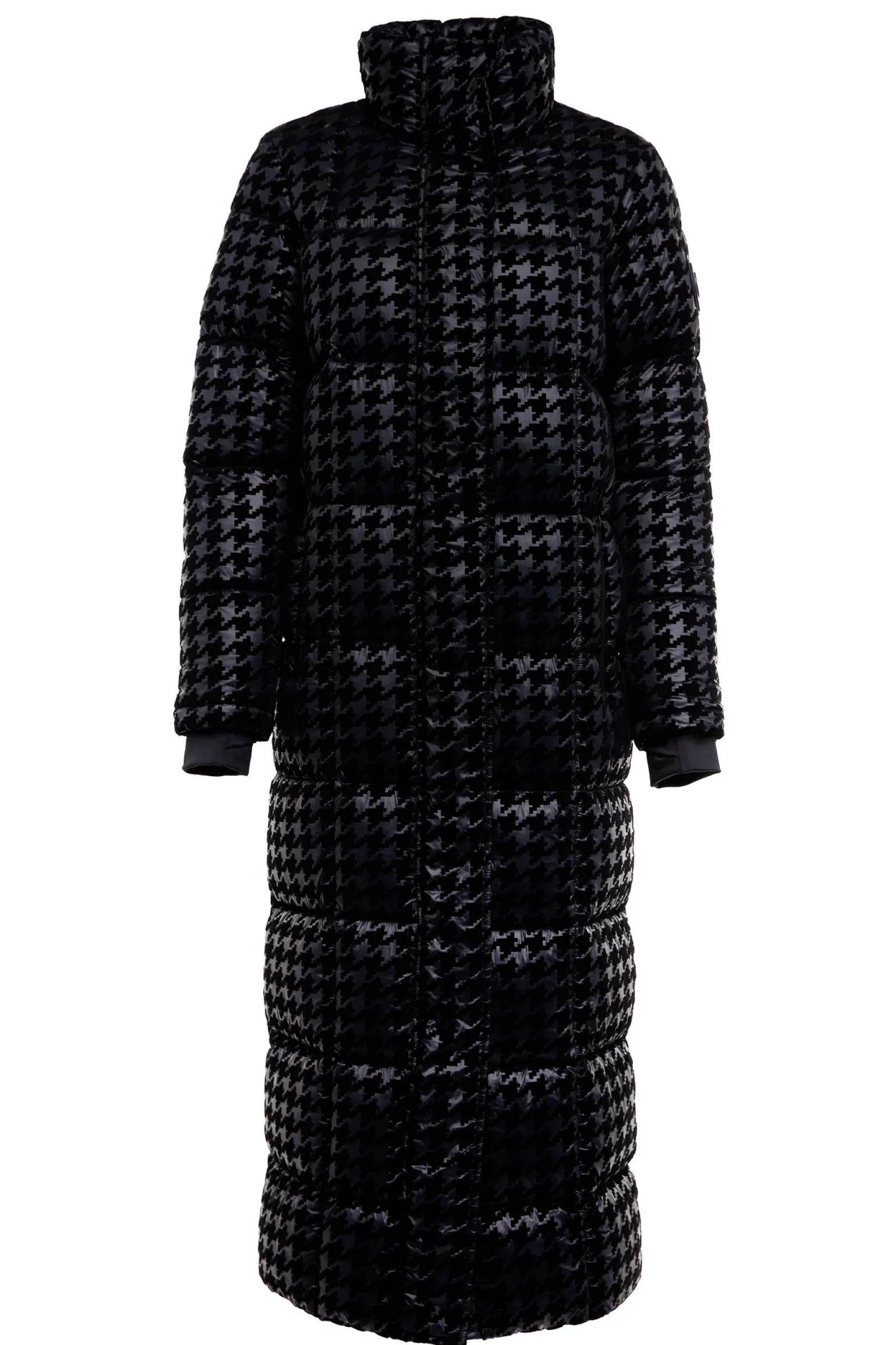 Holland Cooper Coats|Jade's Top Picks-Crawford Longline Coat Mono Houndstooth