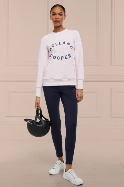 Holland Cooper Shop By Product|Equestrian Casualwear-Crystal Crew Neck Sweat Blush