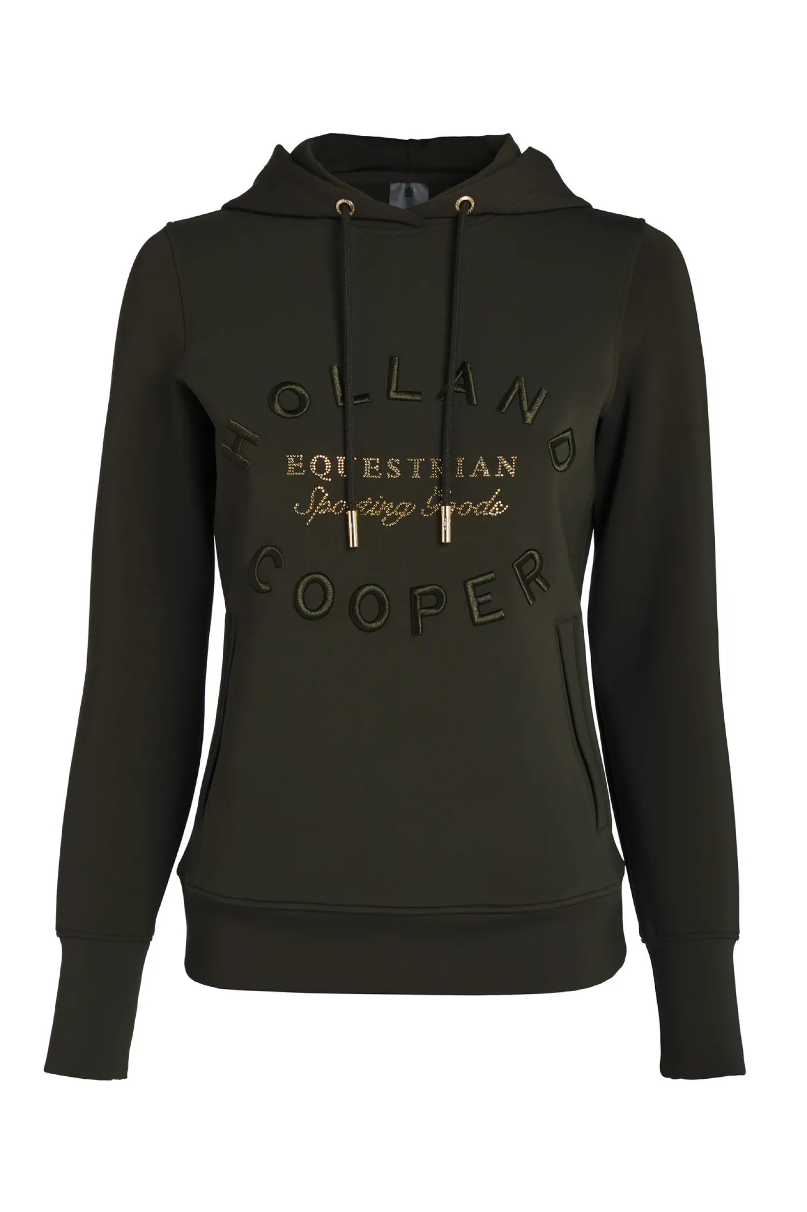 Holland Cooper Hoodies|Shop By Product-Crystal Hoodie Heritage Khaki
