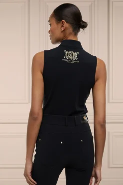 Holland Cooper Base Layers|Shop By Product-Crystal Sleeveless Base Layer Black