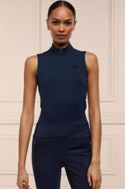 Holland Cooper Base Layers|Shop By Product-Crystal Sleeveless Base Layer Ink Navy
