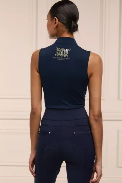 Holland Cooper Base Layers|Shop By Product-Crystal Sleeveless Base Layer Ink Navy