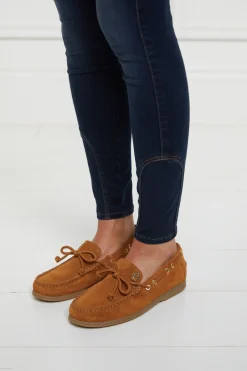 Holland Cooper Footwear|Loafers-Deck Shoe Tan