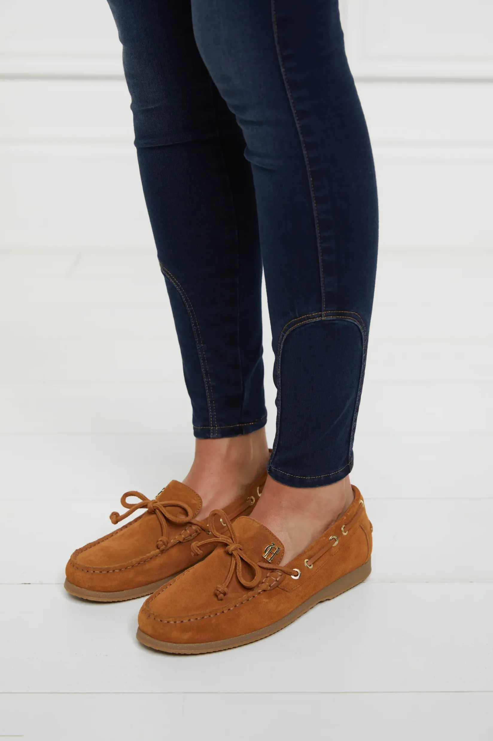 Holland Cooper Footwear|Loafers-Deck Shoe Tan
