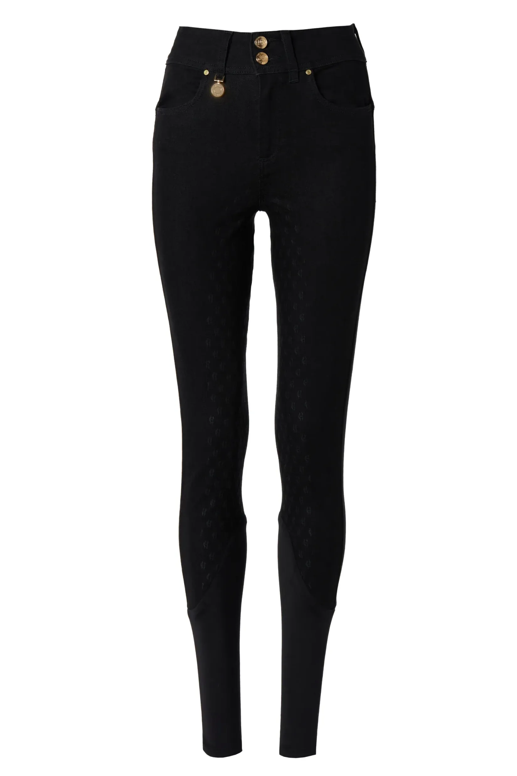 Holland Cooper Shop By Product|At The Stables-Denim Thermal Full Grip Breeches Black