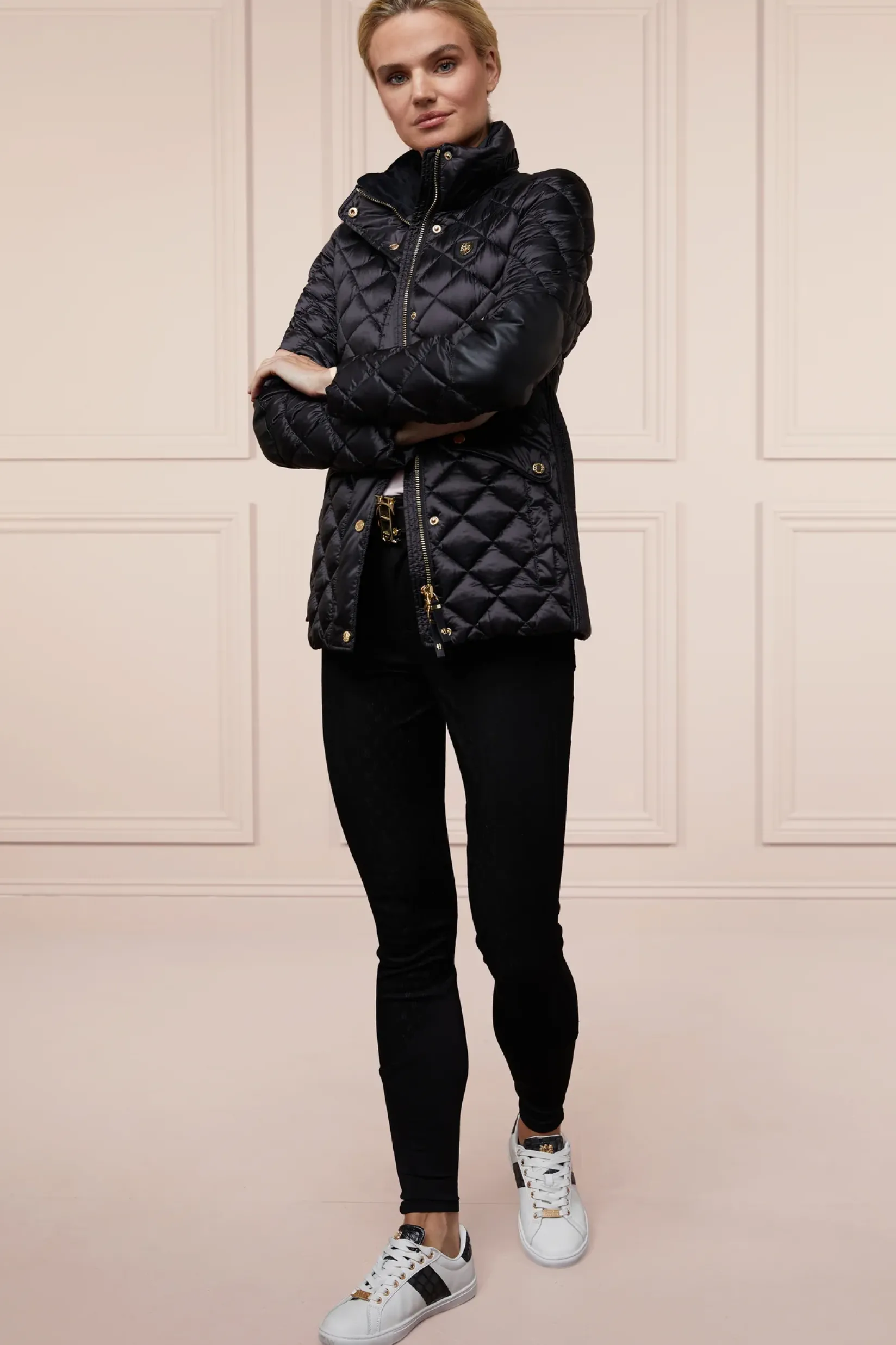 Holland Cooper Shop By Product|At The Stables-Denim Thermal Full Grip Breeches Black