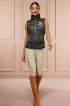 Holland Cooper Shop By Product|Gilets-Diamond Quilt Classic Gilet Khaki