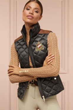 Holland Cooper Shop By Product|Gilets-Diamond Quilt Classic Gilet Khaki