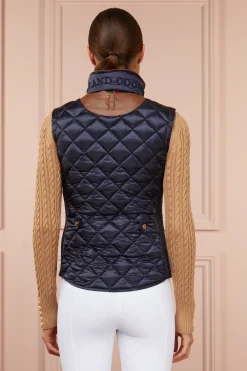 Holland Cooper Gilets|Shop By Product-Diamond Quilt Classic Gilet Ink Navy