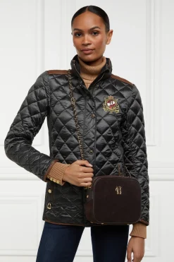 Holland Cooper Jackets-Diamond Quilt Classic Jacket Khaki