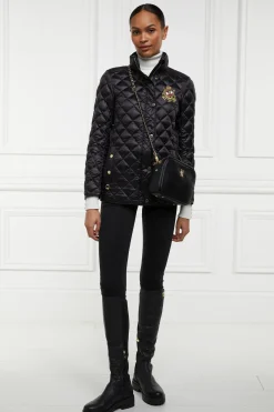 Holland Cooper Jackets-Diamond Quilt Classic Jacket Black