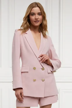 Holland Cooper Gifts For Her|Blazers-Double Breasted Blazer Pink Linen