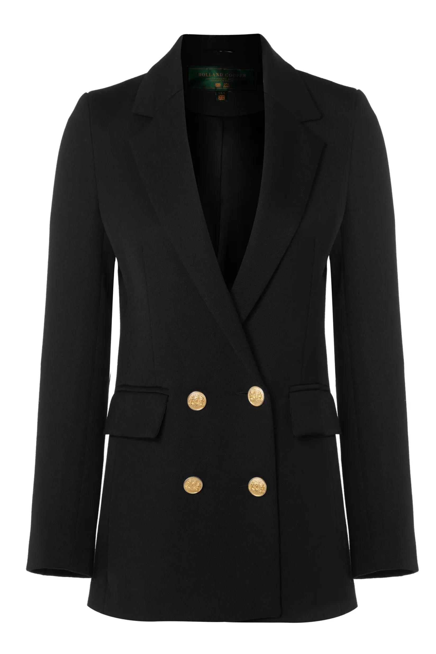 Holland Cooper Gifts For Her|Blazers-Double Breasted Blazer Black Twill