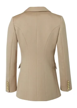 Holland Cooper Blazers|Jackets-Double Breasted Blazer Camel Twill
