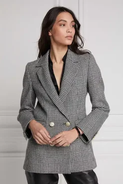 Holland Cooper Blazers|Jackets-Double Breasted Blazer Prince of Wales Mono